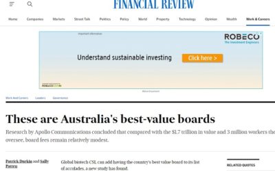 Featured in the Australian Financial Review: These are Australia’s best-value boards