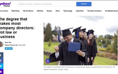Featured in Yahoo Finance: The degree that makes most company directors